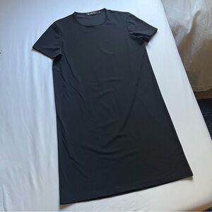 ZANNI crew scoop neck knit short sleeve shift mini dress